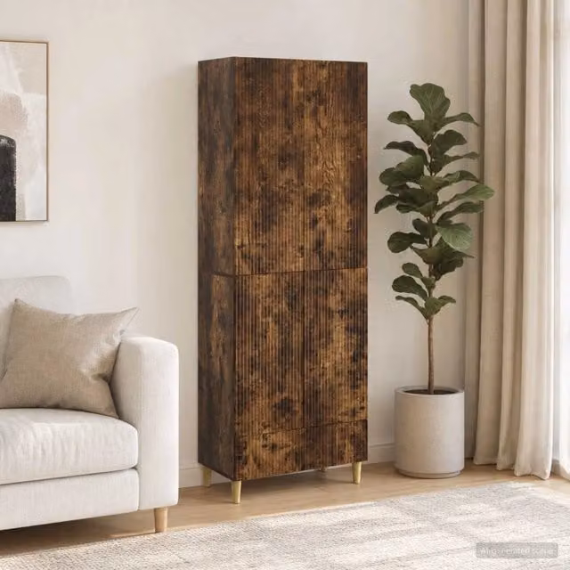 Set di armadi 2 pz Rovere Fumo Legno ingegnerizzato 3416534
