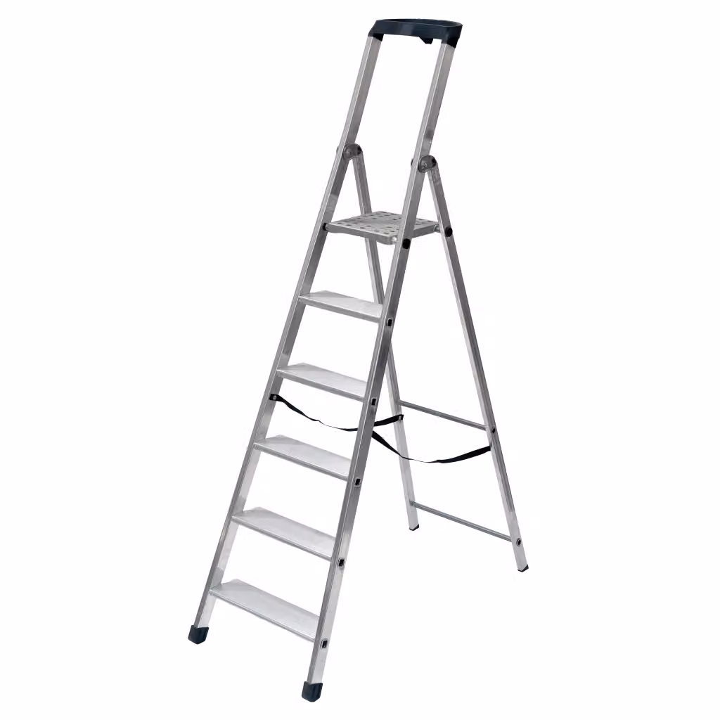 Scala Domestica Professionale Piu su 9 Gradini in Alluminio Argento – 2
