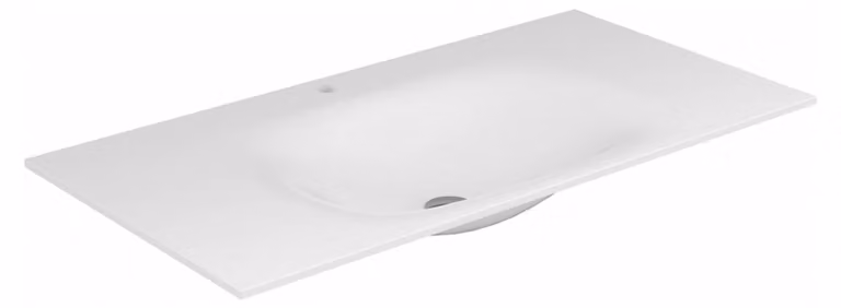 KEUCO EDITION 11 Lavabo à encastrer en Varicor, 1400x17x535mm, avec 1 trou pour robinet, blanc, 31270701401, 31270701401