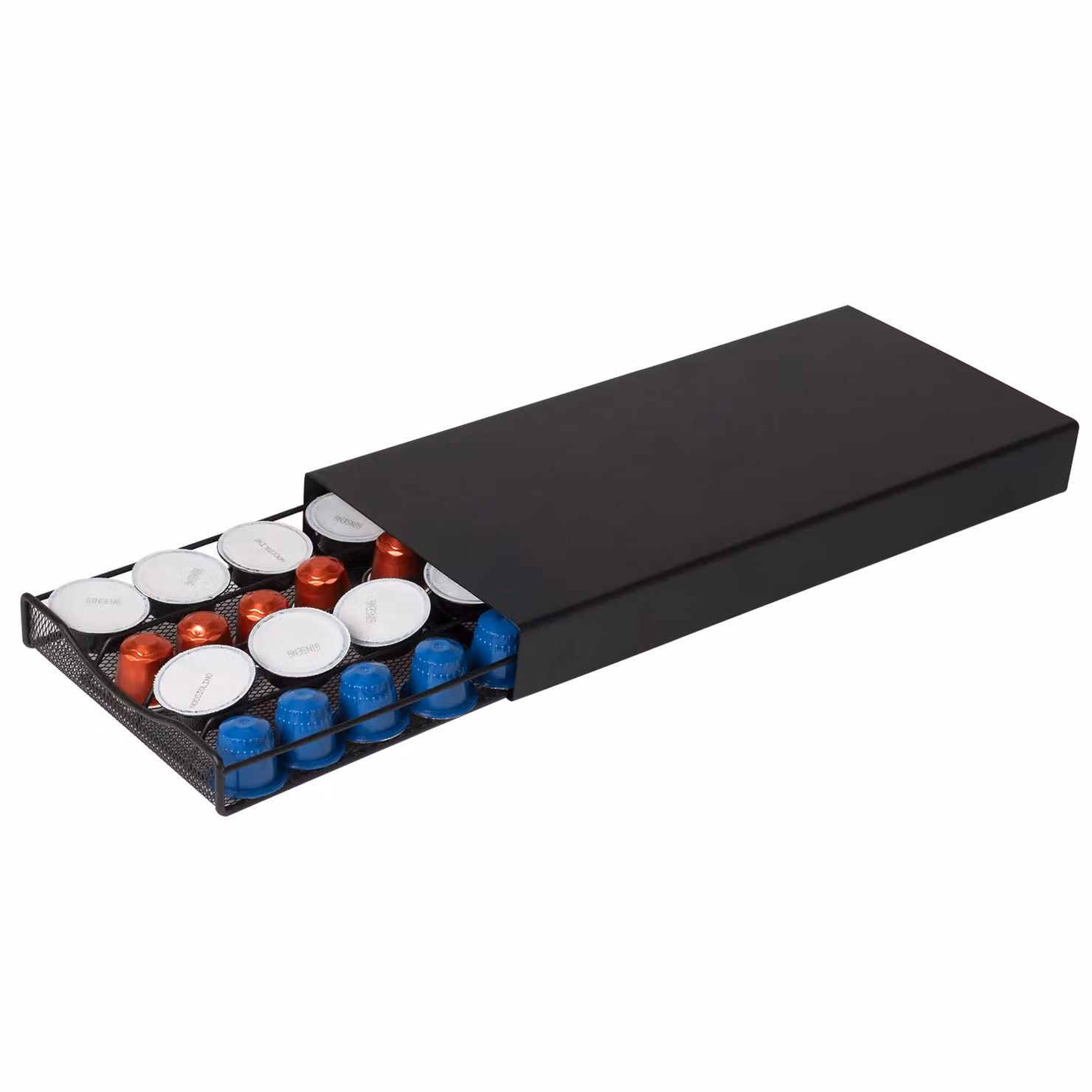 Porta Capsule GUSTO CASA in Metallo 2 in 1 Nero, Compatibile con capsule Nespresso e A Modo Mio – 1