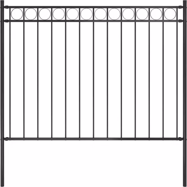 Maison Exclusive - Recinzione da giardino in acciaio 1,81x1,2 m nera