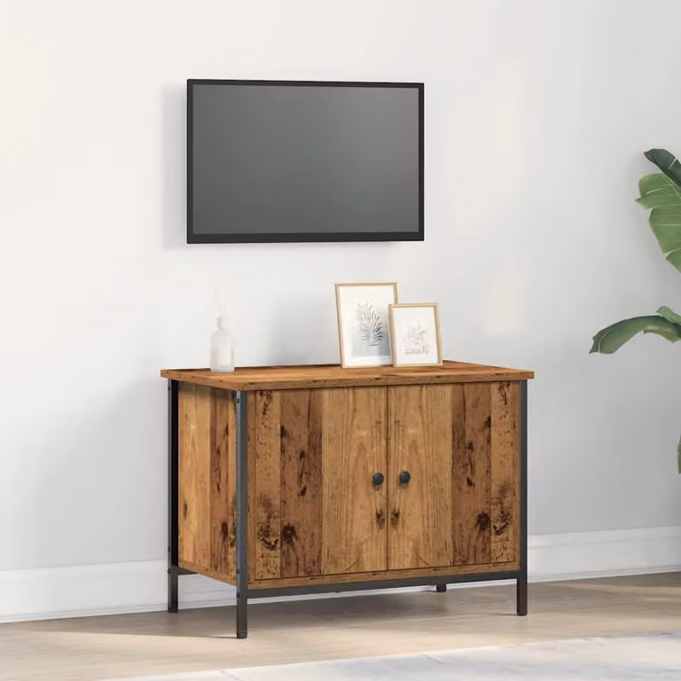 Mobile TV vidaXL in legno vecchio e MDF, stile moderno, L 60 cm x P 35 cm x H 45 cm