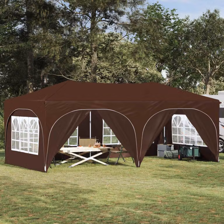 Tenda per feste a pop-up vidaXL Marrone L: 575 cm, P: 288 cm, H: 245 cm