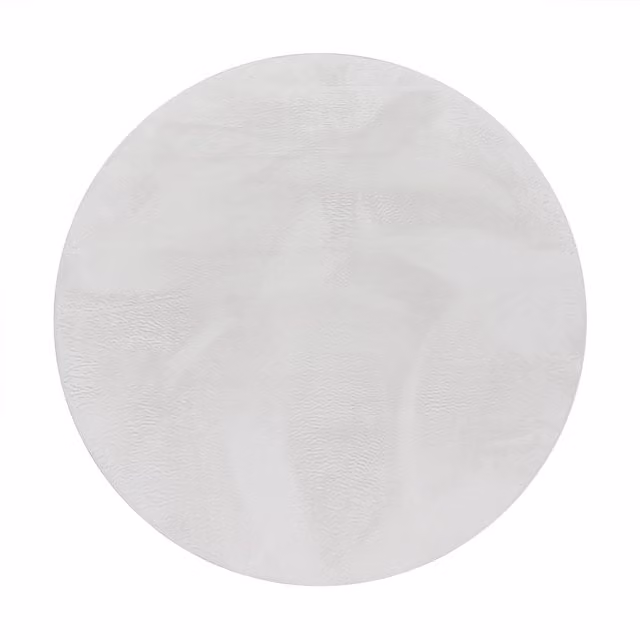 Tappeto rotondo Solina bianco lavabile e antiscivolo Diametro: 200 cm
