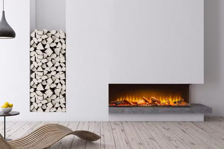 Acantha Aspire 100 caminetto elettrico angolare, 49×105,4×23,5 cm, LED 3D, 7 colori per parete multimediale