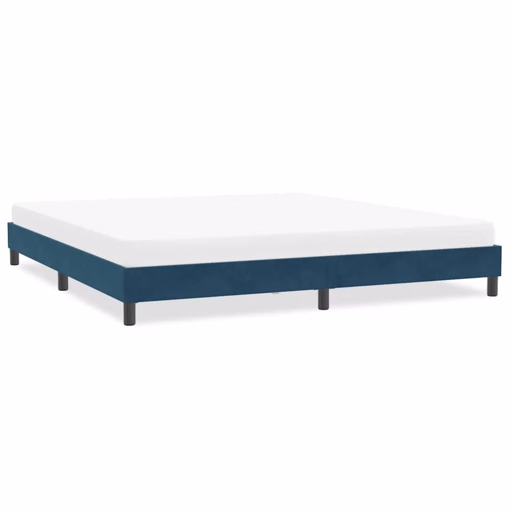 vidaXL Giroletto senza Materasso in Velluto Blu, L/P: 200 x 220 cm
