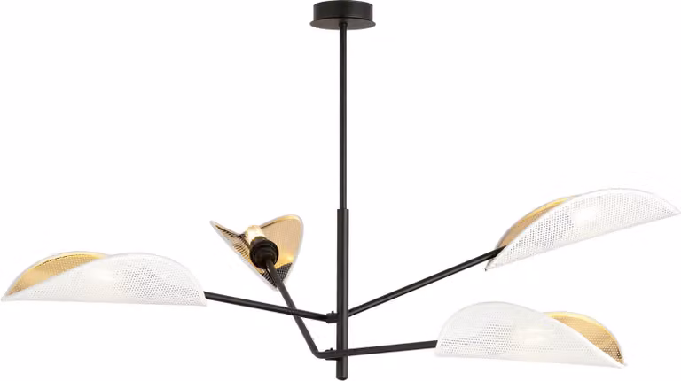 Lampada da soffitto Emibig 4xE14 40W VENE 4 BIANCO/ORO 1159/4