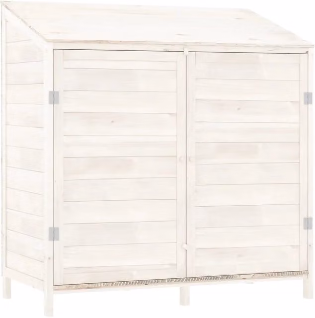 Capanno da Giardino vidaXL in Legno Massello di Abete Bianco L: 102 cm, P: 52 cm, H: 112 cm