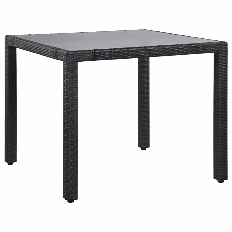 vidaXL set da pranzo da giardino 5 pezzi in polirattan nero
