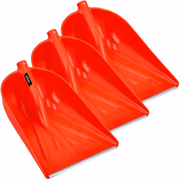 KADAX Pala da neve di colore arancione, pala da neve senza manico, pala da neve