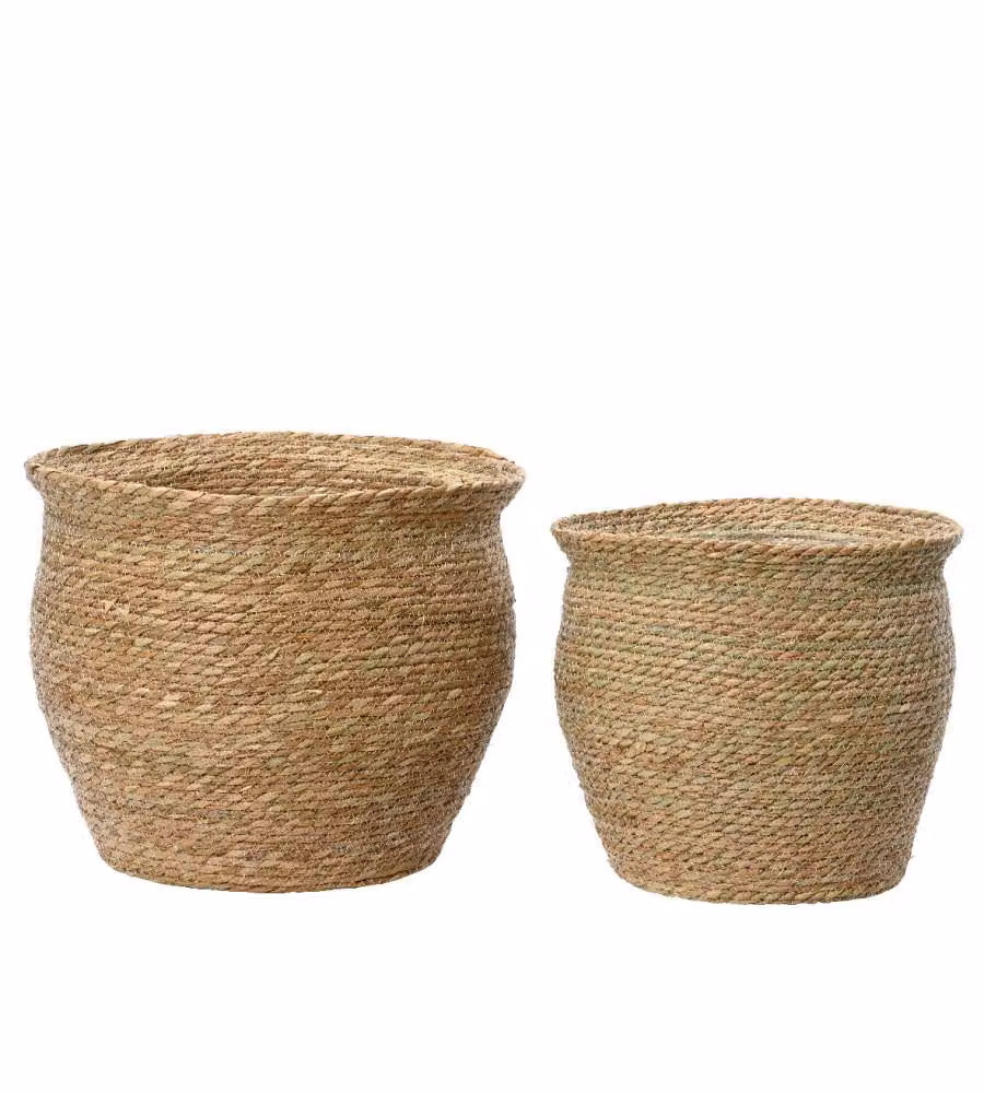 Cesta in giuco intrecciato grande