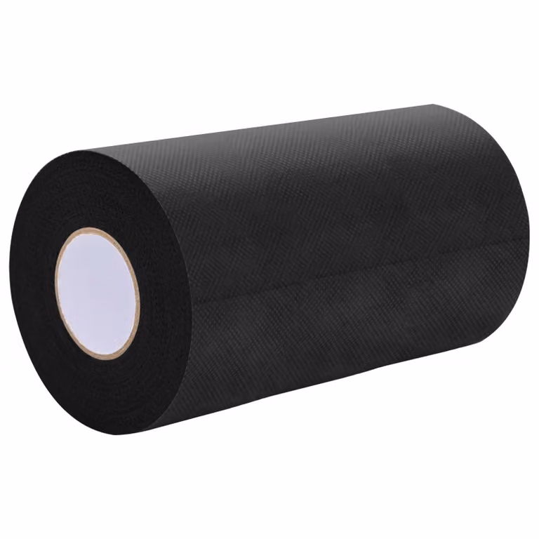 vidaXL Nastro adesivo per erba sintetica in poliestere Nero 20 x 0,15 cm