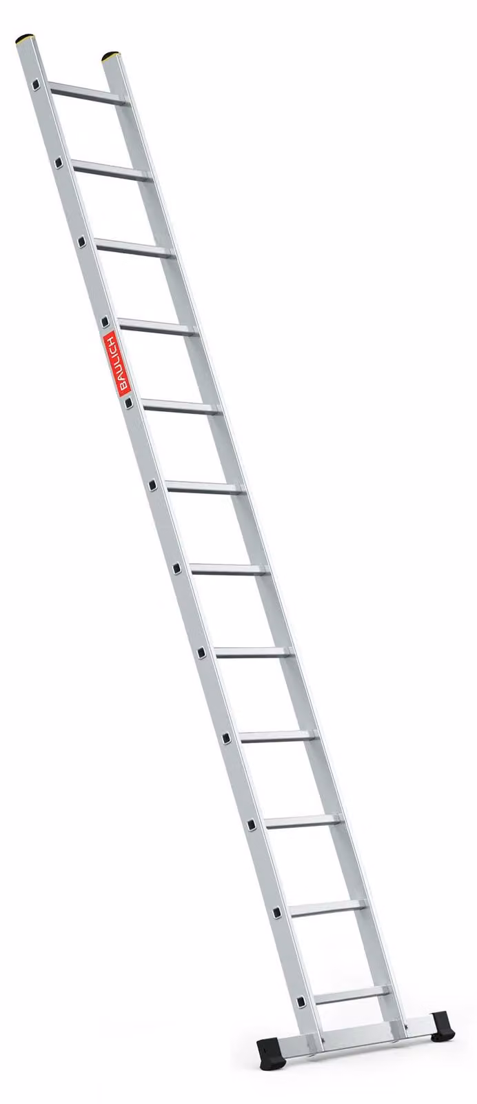 Baulich | Scala in alluminio - Scala a pioli - Scala in alluminio - 12 pioli - Portata massima 150 kg - Altezza di lavoro 423 cm - Con ganci