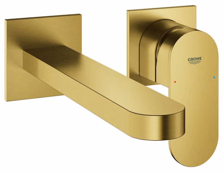 Miscelatore per lavabo Grohe, serie Plus, montaggio a parete, estensione 203 mm, colore Cool Sunrise, 1 pz.