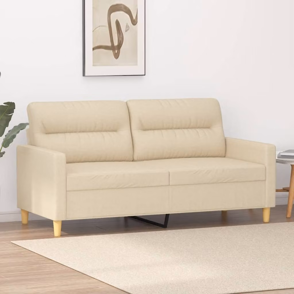 Maison Exclusive - Divano a due posti color crema, 140 cm, in tessuto