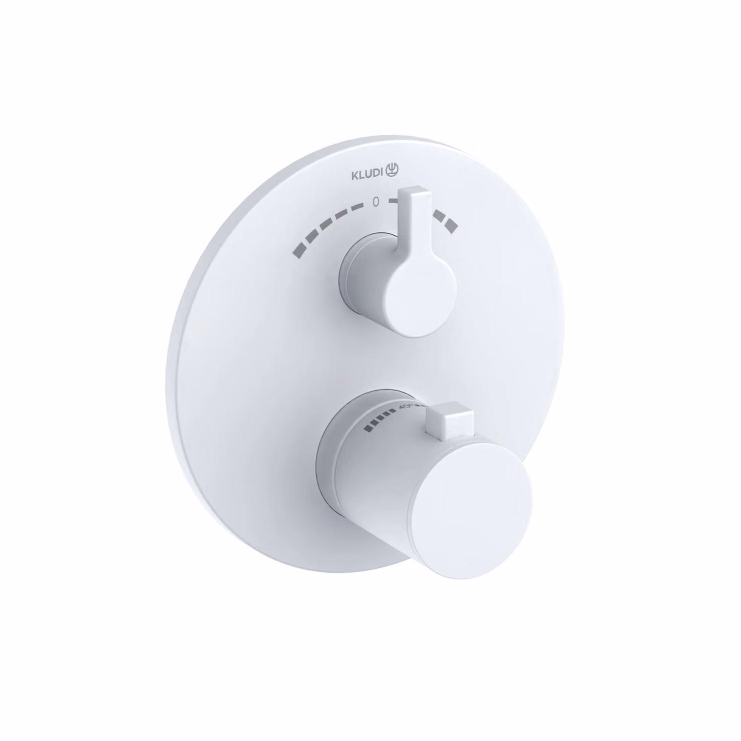 KLUDI NOVA FONTE PURISTIC Mitigeur thermostatique encastré pour bain et douche, pour 2 consommateurs, avec robinet d'arrêt, 208105315, 208105315