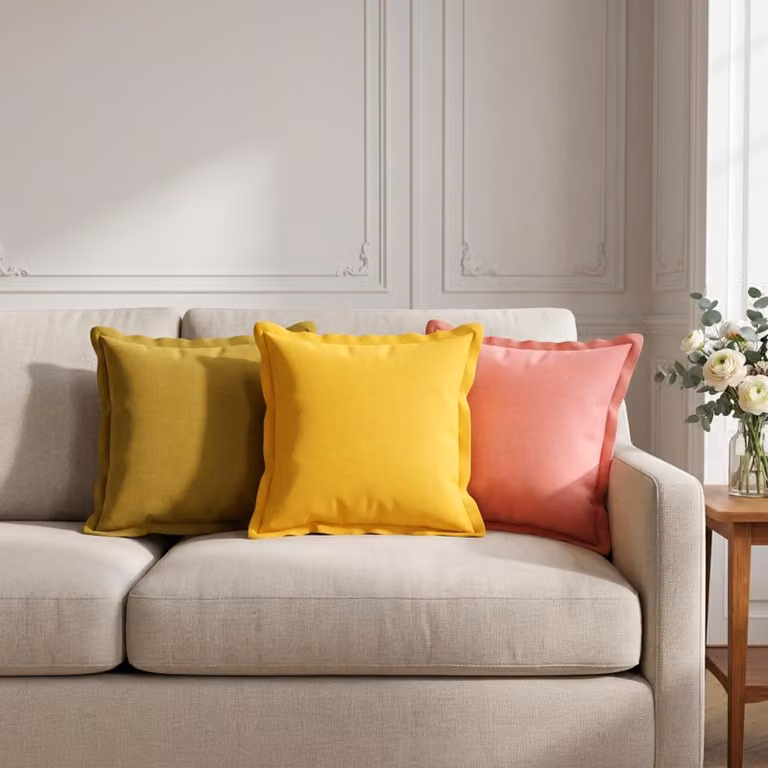 vidaXL Cuscino con cuscino HOUTEN 12 pz Giallo Chiaro Lino