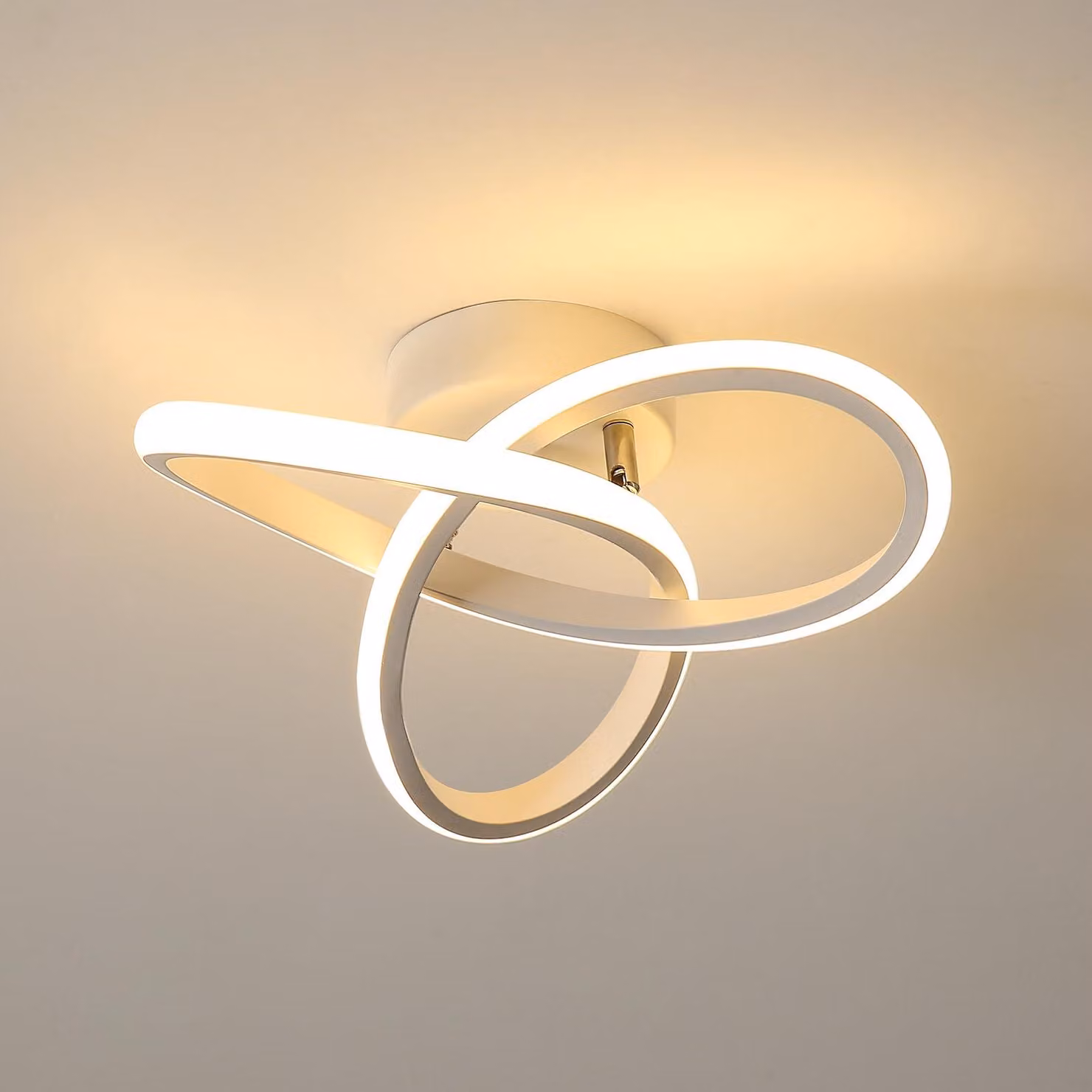 Osairous, plafoniera a LED moderna, 22W, 2500 lumen, 3000K, diametro 25 cm – luce calda 3000K