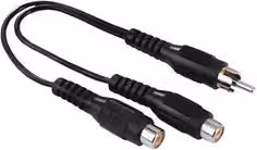Cavo adattatore RCA per subwoofer Hama, colore nero, lunghezza 0,12 m