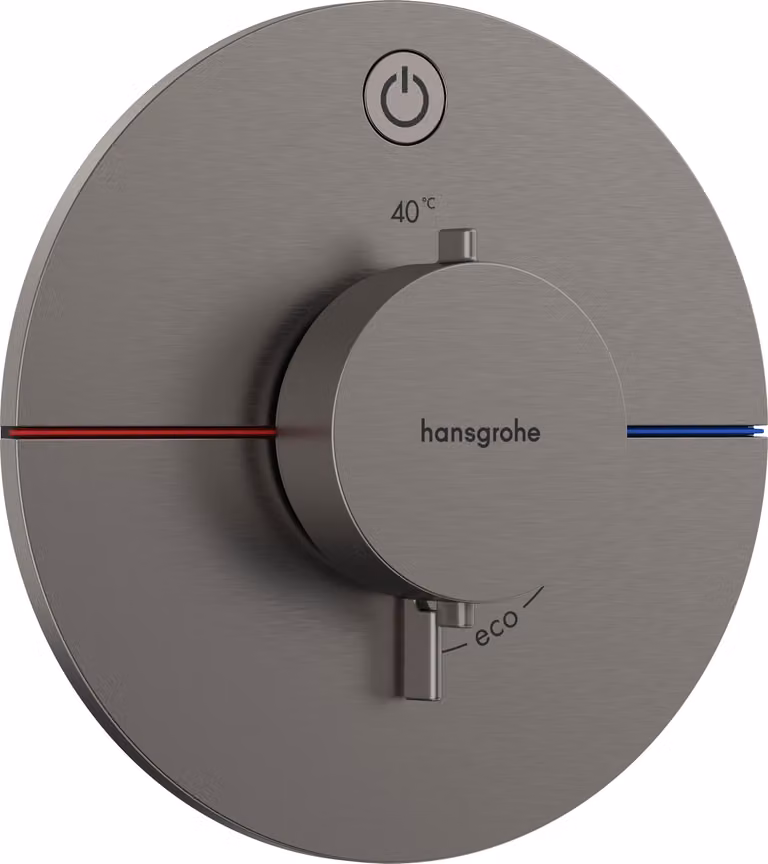 hansgrohe ShowerSelect Comfort S thermostat, encastré, 1 consommateur, rosace ronde, avec bouton, 15553340, 15553340