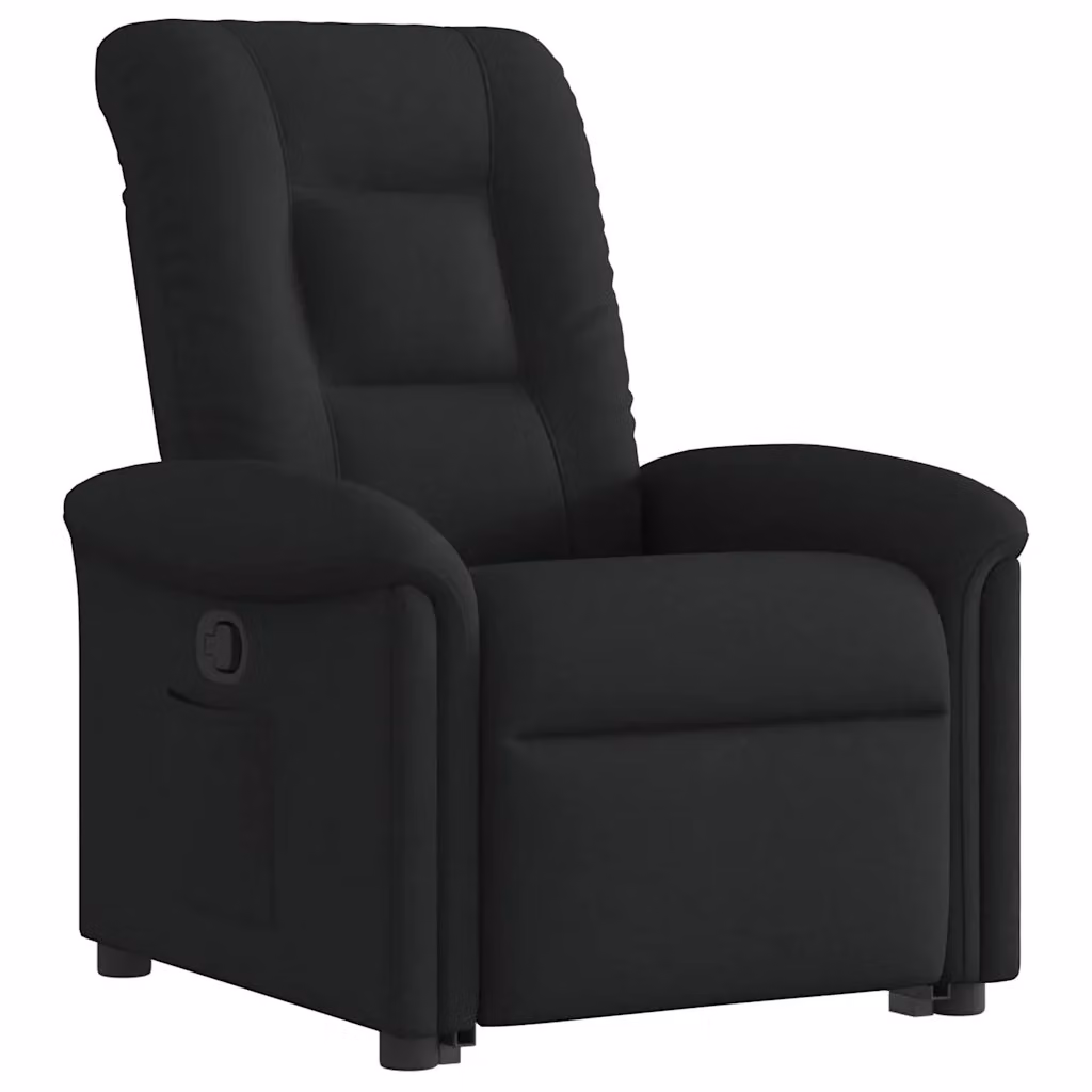 Poltrona Alzapersona Reclinabile vidaXL Nera in Tessuto con Assistenza Elettrica per Senior – 2