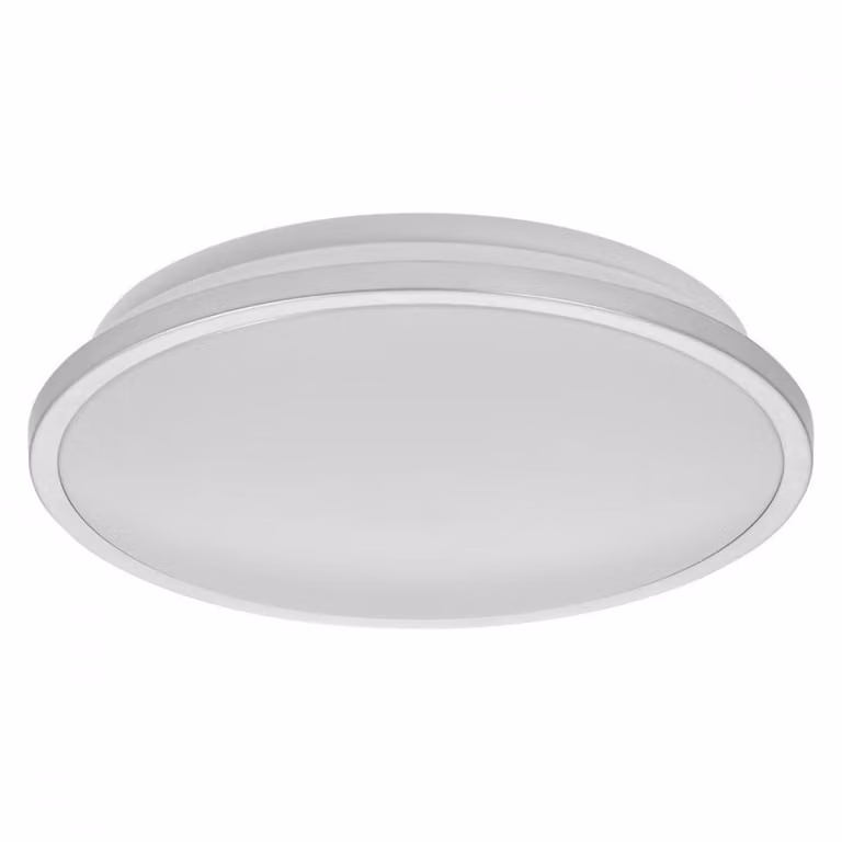 LEDVANCE ORBIS DISC plafoniera per bagno 300mm, cromo, 18W, 2200lm, luce bianca calda o fredda, controllabile tramite interruttore, design particolarmente sottile, classe di protezione IP44, 3000K-4000K