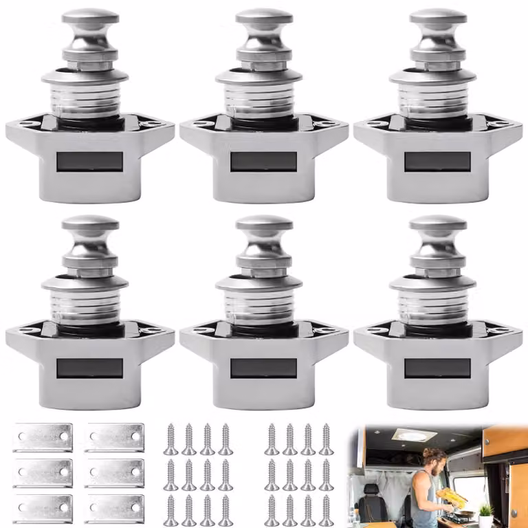 Set di 6 serrature a pulsante per caravan