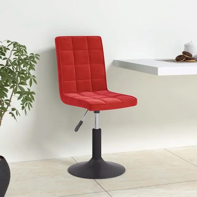 Sedie da Pranzo Girevoli 4 pz Rosso Vino in Velluto 3089295