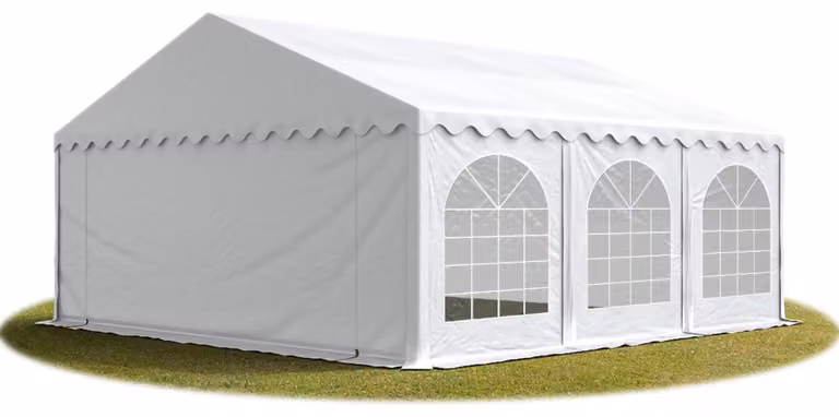 TOOLPORT 5x6 mTendone per feste PREMIUM PVC bianco 100% impermeabile Tendone da esterno Tenda party