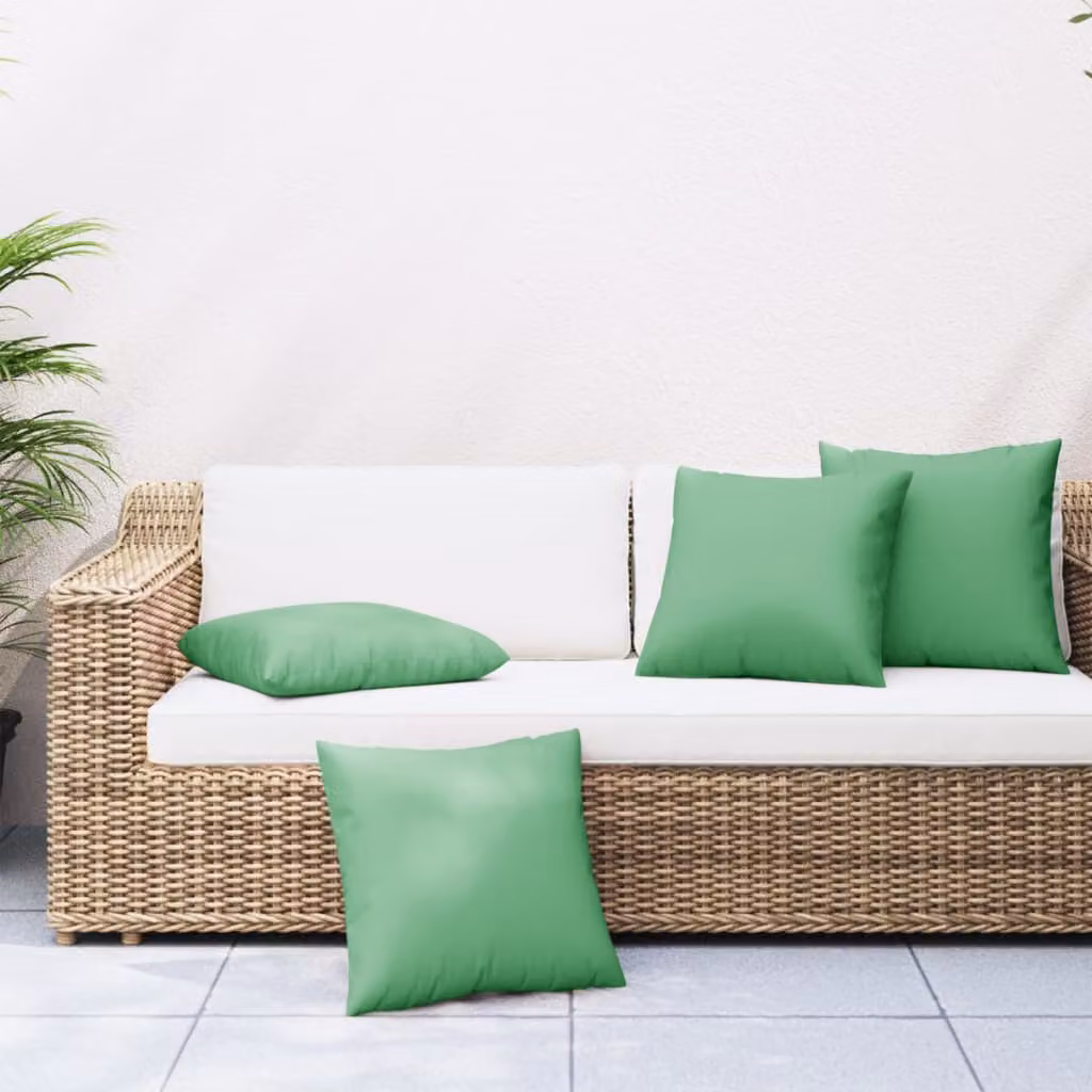 Set di 4 cuscini quadrati per divano vidaXL verdi in tessuto idrorepellente, L 60 cm x P 60 cm x H 60 cm