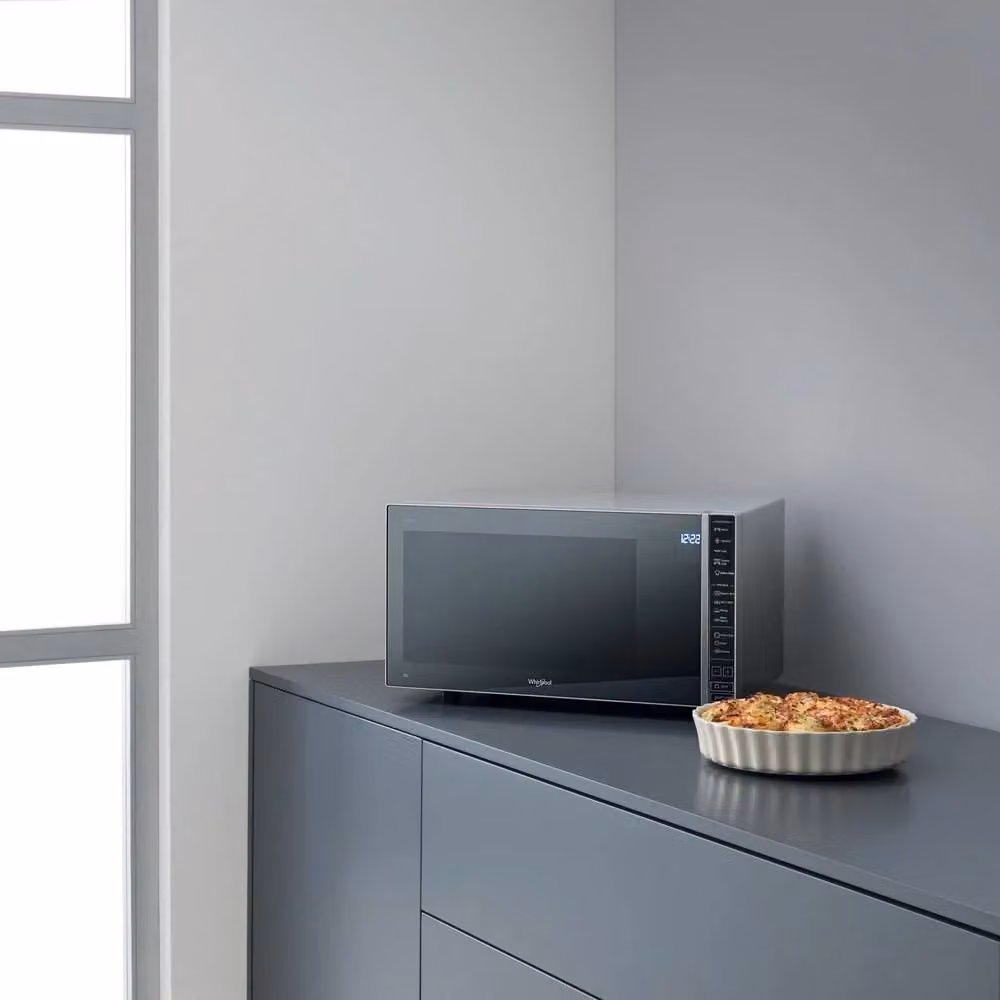 Forno a microonde Whirlpool MWP 304 M con Grill e funzione vapore, capacità 30 L, potenza 900 W, colore specchio nero e argento – 3
