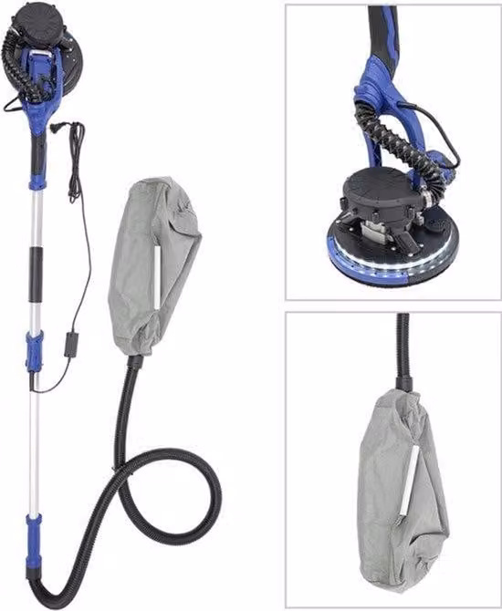 Levigatrice elettrica per cartongesso da 750W, con 6 velocità e disco regolabile