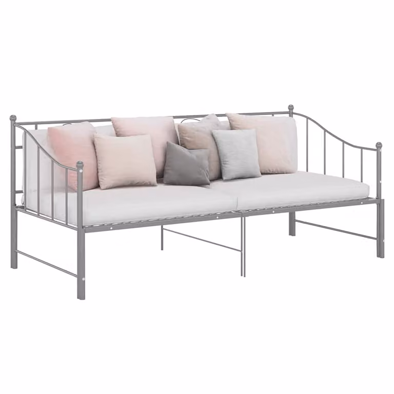 vidaXL Telaio Divano Letto Estraibile in Metallo Grigio L: 200 cm, P: 90 cm