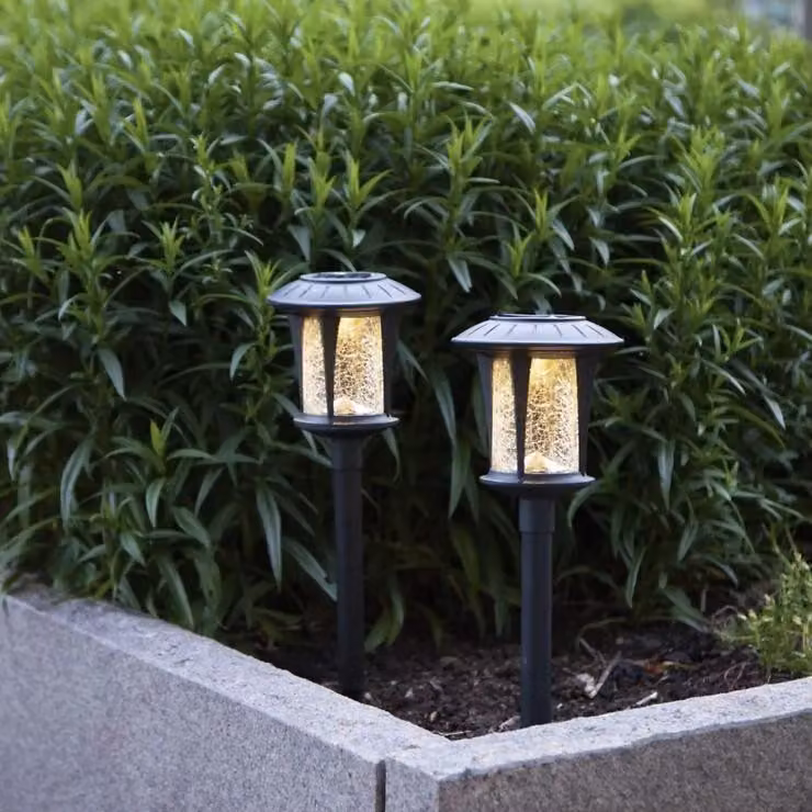 Star Trading 481-42, Illuminazione da esterno a terra, Nero, IP44, Giardino, Sensore crepuscolare, Lampadine non sostituibili