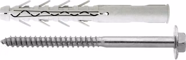 Tassello Tupp Friulsider in nylon e acciaio zincato bianco, confezione da 25 pezzi, L/P/H: 16 x 240 mm