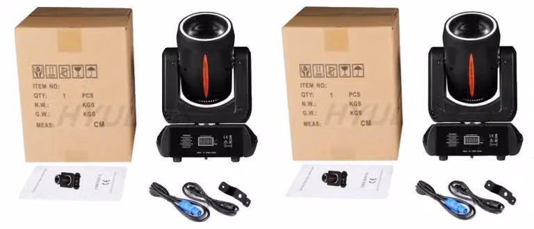Fari a LED motorizzati, 8 colori, 18 prismi rotanti, confezione da 2, alimentazione 100V-240V, spina di tipo EU