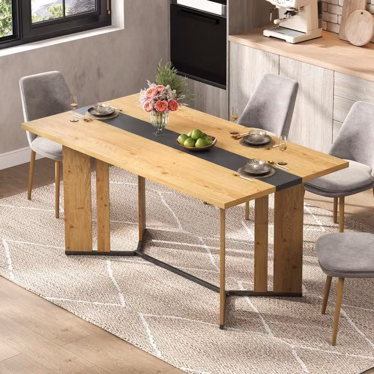 Tavolo da pranzo - Tavolo - Tavolo per la sala da pranzo - Tavolo in stile scandinavo - Tavolo in legno - 150 cm - Piano in melamina, spessore 2,8 cm