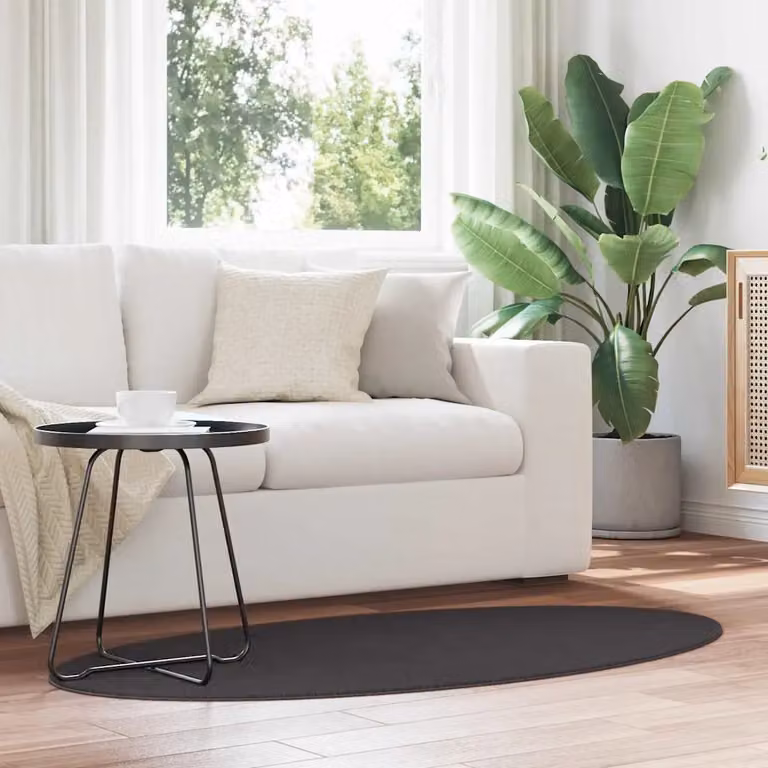 Tappeto vidaXL HUARTE Antracite, Lavabile e Antiscivolo, 80 x 150 cm, 100% Poliestere