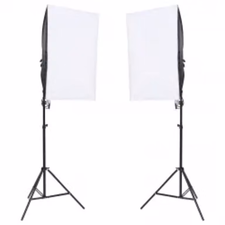 Kit per Studio Fotografico con Set di Luci e Fondale