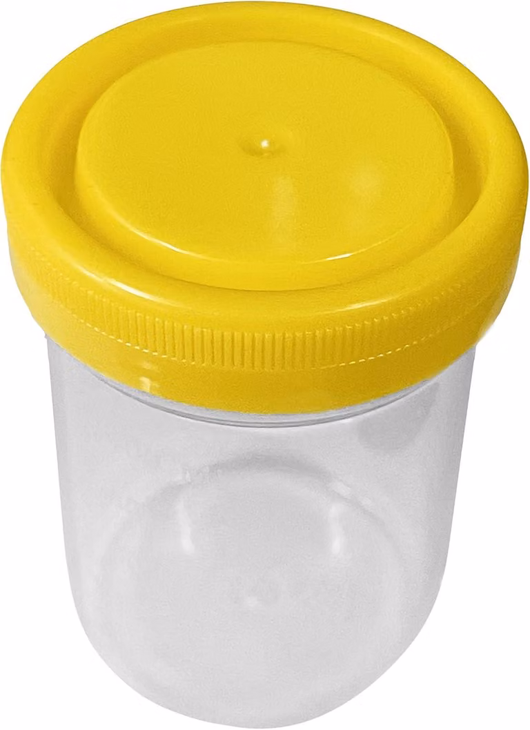Set di contenitori per campioni, 30 pezzi, capacità 120 ml, in plastica PP, con coperchio giallo, per conservazione