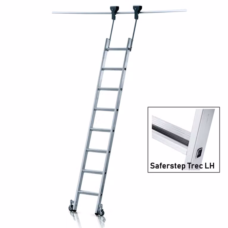 Scala a pioli mobile Zarges, modello Saferstep Trec LH, con 8 gradini