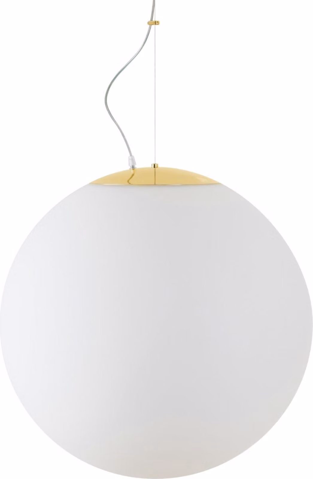 OSMONT ADR62198 ADRIA L5 HP apparecchio a sospensione in vetro ottone lucido / bianco IP40 3000 K 65W LED