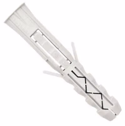 Tasselli in nylon, 10x50 mm, confezione da 300 pezzi, per viti da 5-7 mm, colore bianco