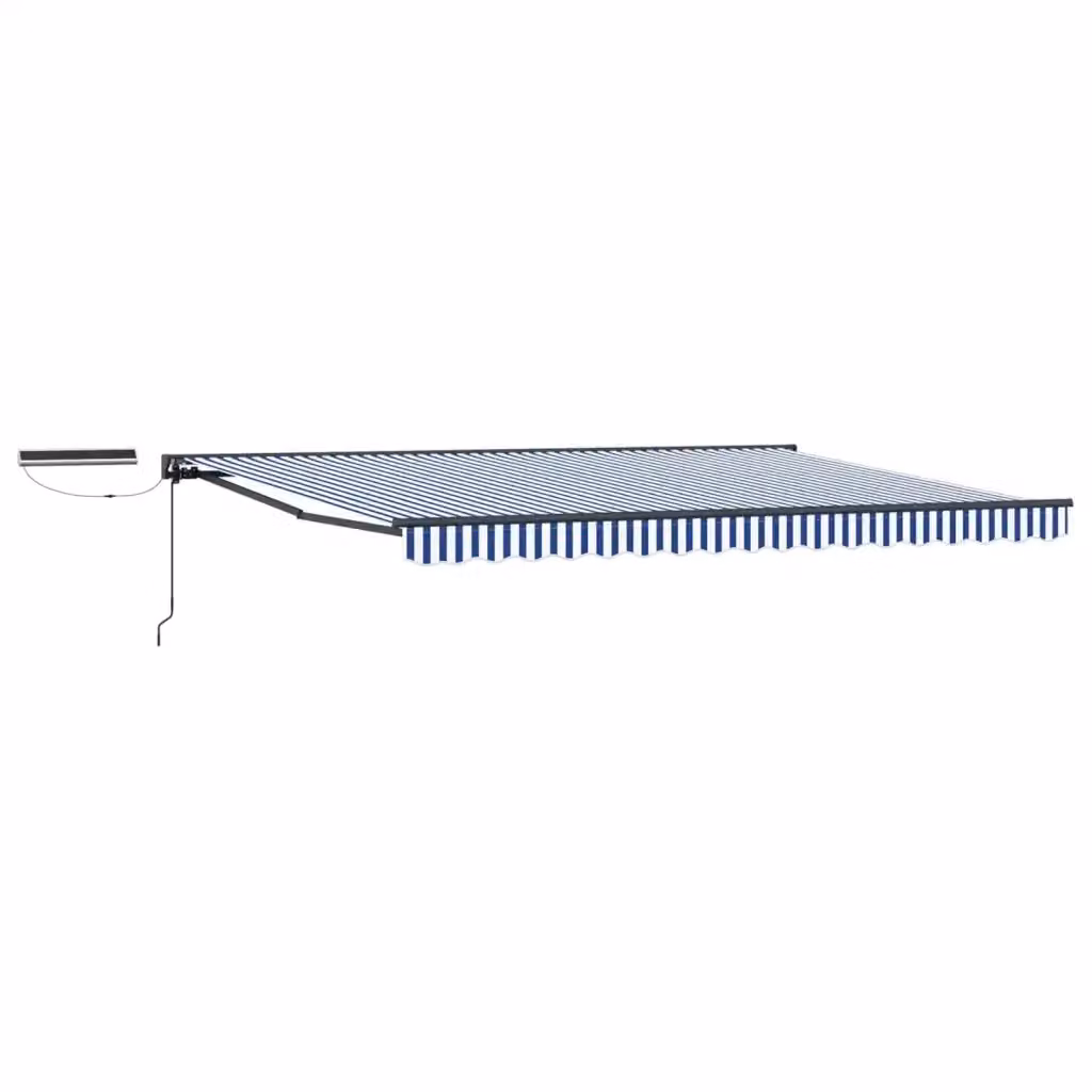 Tettuccio Elettrico Retrattile Videx in Alluminio e Poliestere, Blu, Bianco, Antracite, L: 5 m, P: 3,5 m – 2