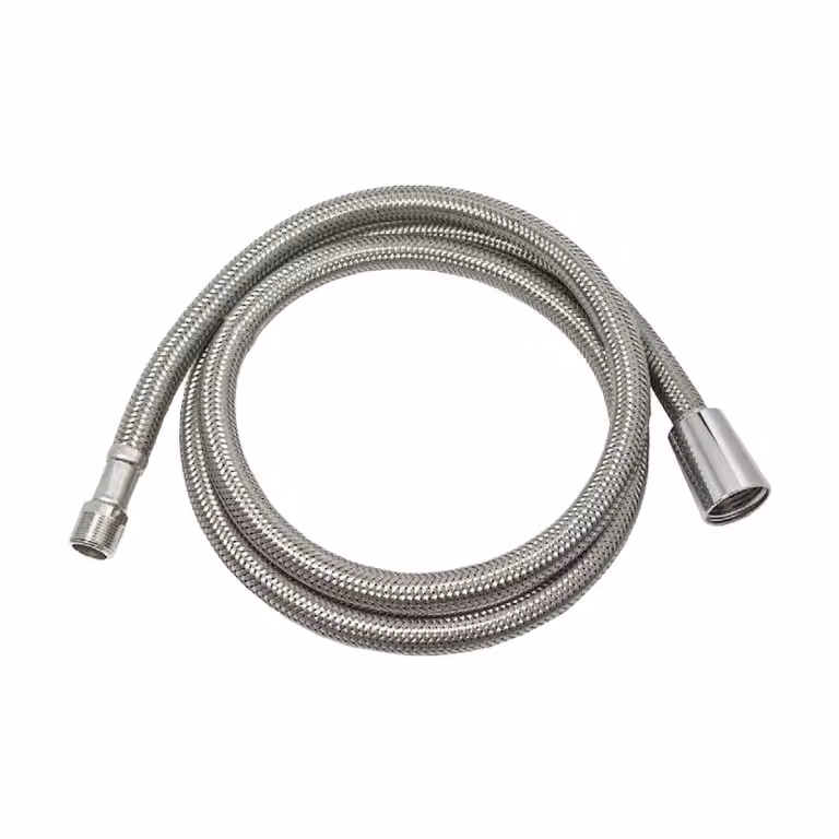tecuro tubo doccia di ricambio per cucina M15/1 x 1/2 pollice dado conico x 120 cm - acciaio inox