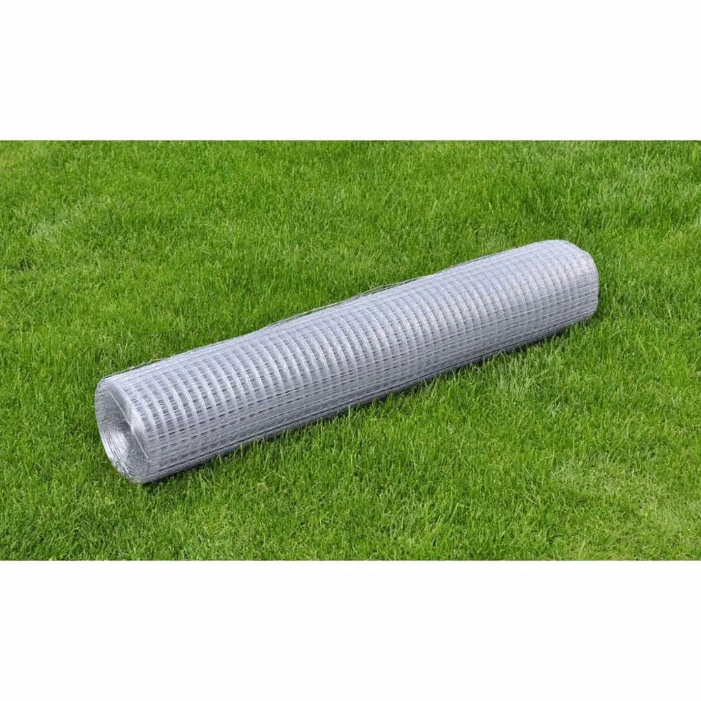 Maison Exclusive - Recinzione in Rete per Pollaio Acciaio Zincato 25x1 m Argento