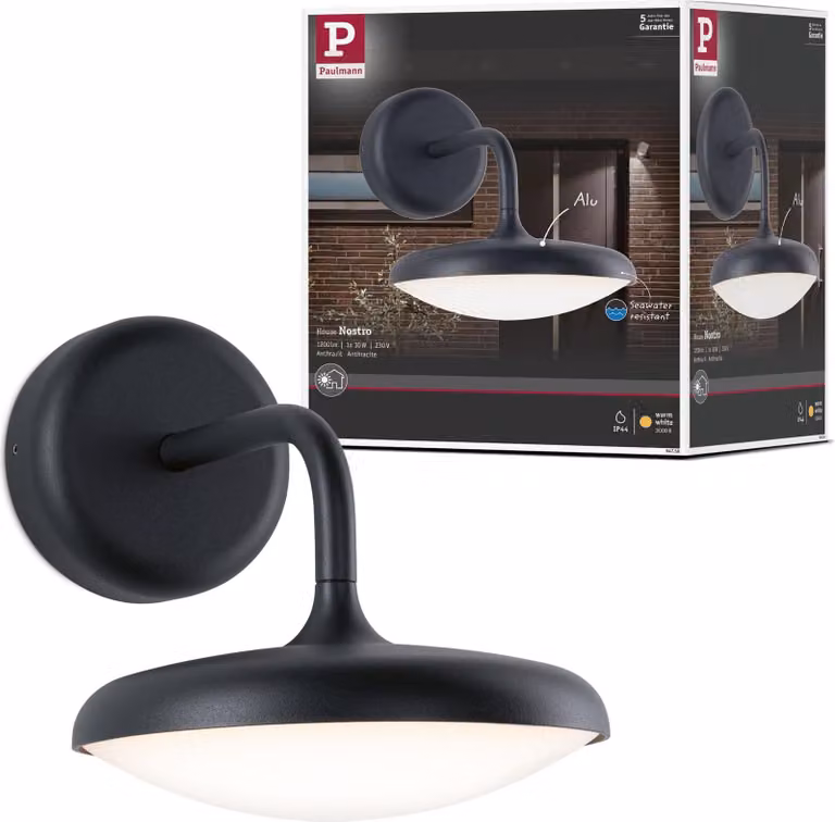 Paulmann Lampada da parete per esterni a LED Nostro resistente all'acqua di mare