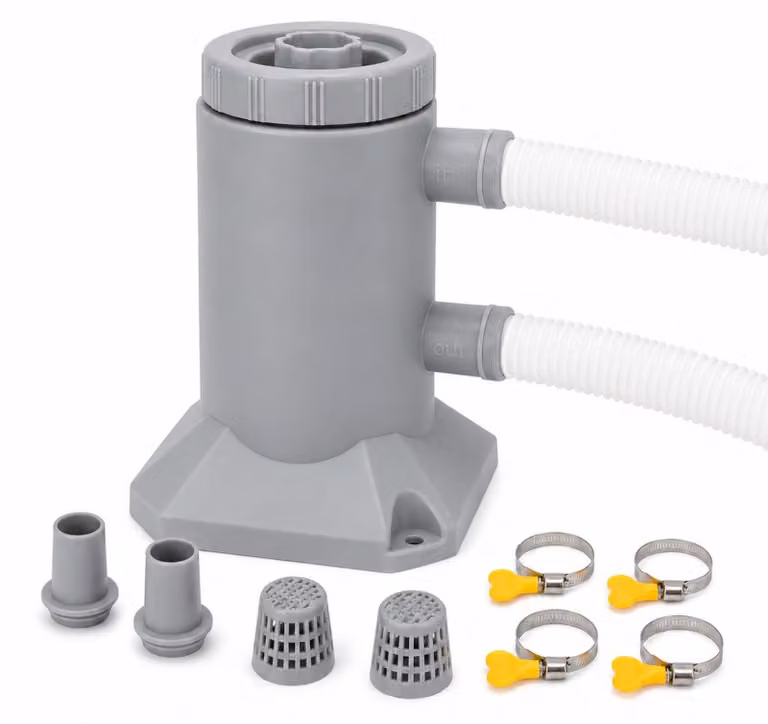 Pompa filtro per piscina, 250 litri/ora, pompa filtro in ABS silenziosa, ideale per piccole piscine