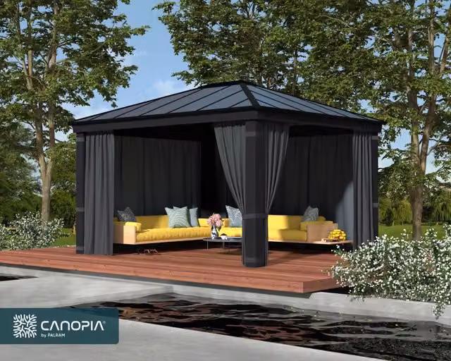 Set Di Tende Per Gazebo Dallas 3.6X4.3 m