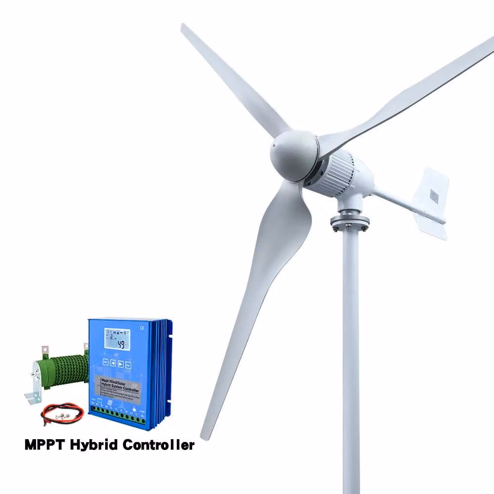 Turbina eolica verticale - Turbina eolica orizzontale - Mini generatore eolico - Turbina per sfruttamento dell'energia eolica - Potenza: 8000W - 24V
